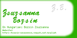 zsuzsanna bozsin business card
